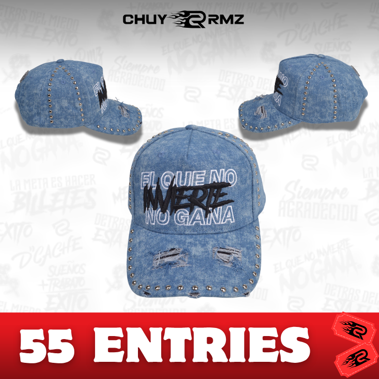 Blue denim distressed Cap