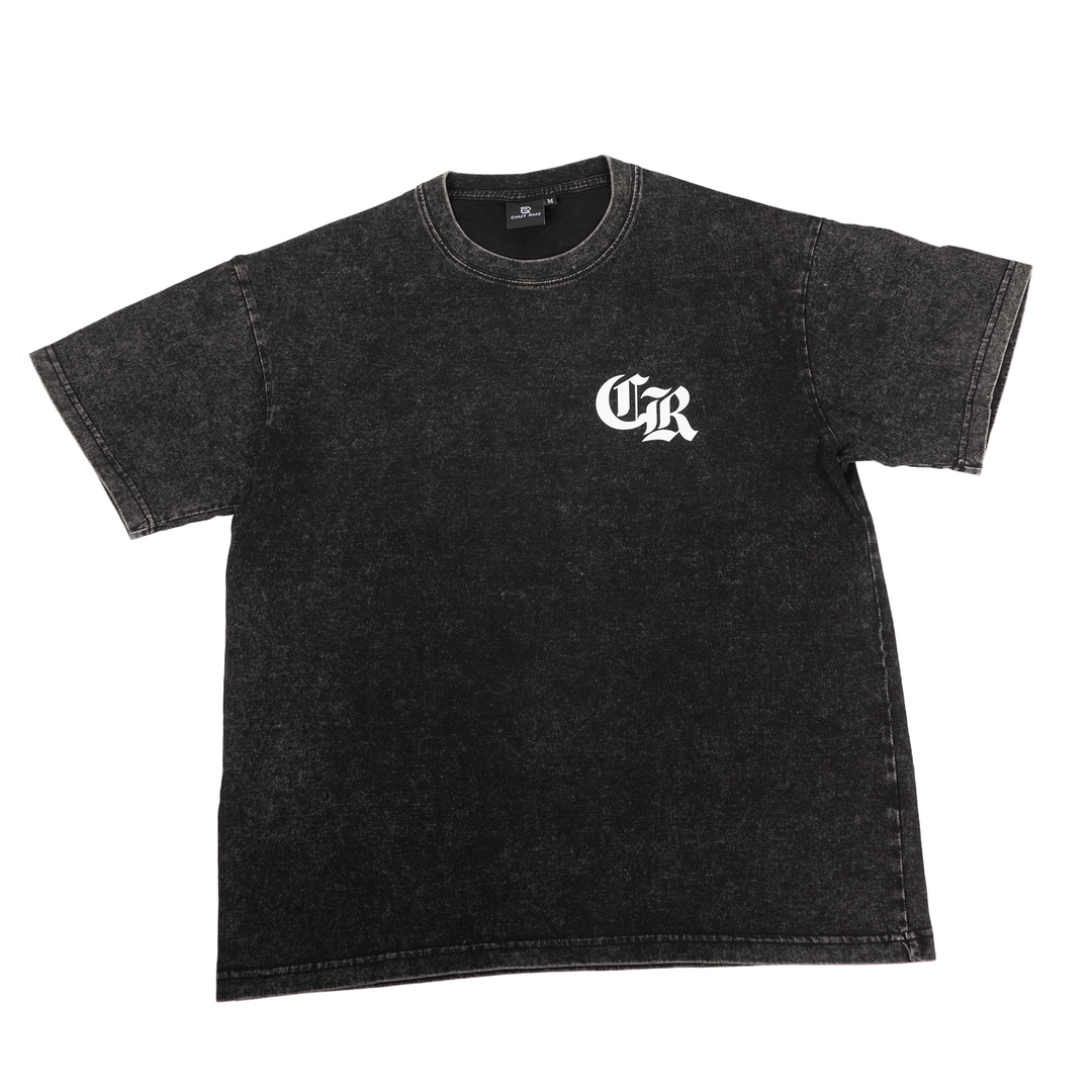 EQNING Black Acid Wash T-Shirt