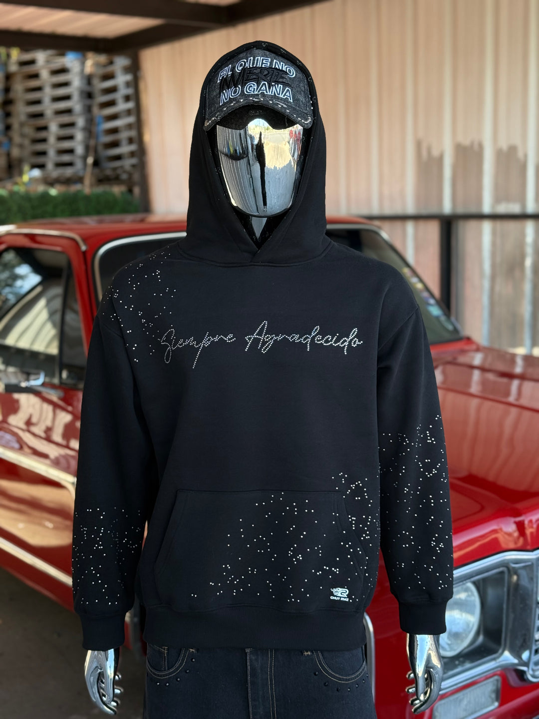 Siempre Agradecido – Rhinestone Hoodie