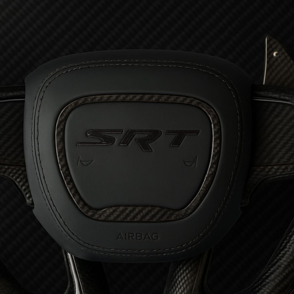 Custom SRT Carbon Fiber Steering Wheel – Black