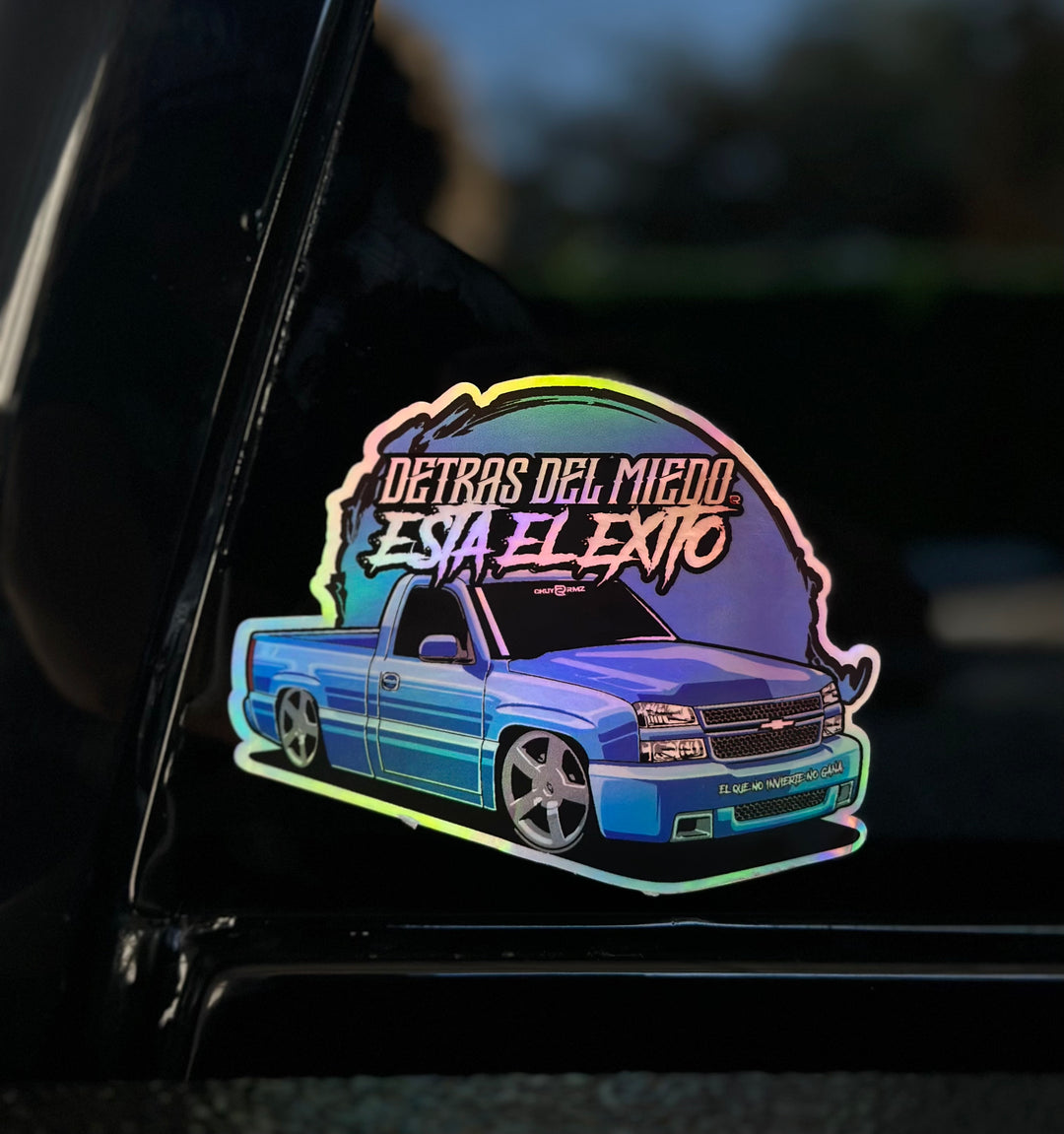 Blue Chevy SS Decal Holographic