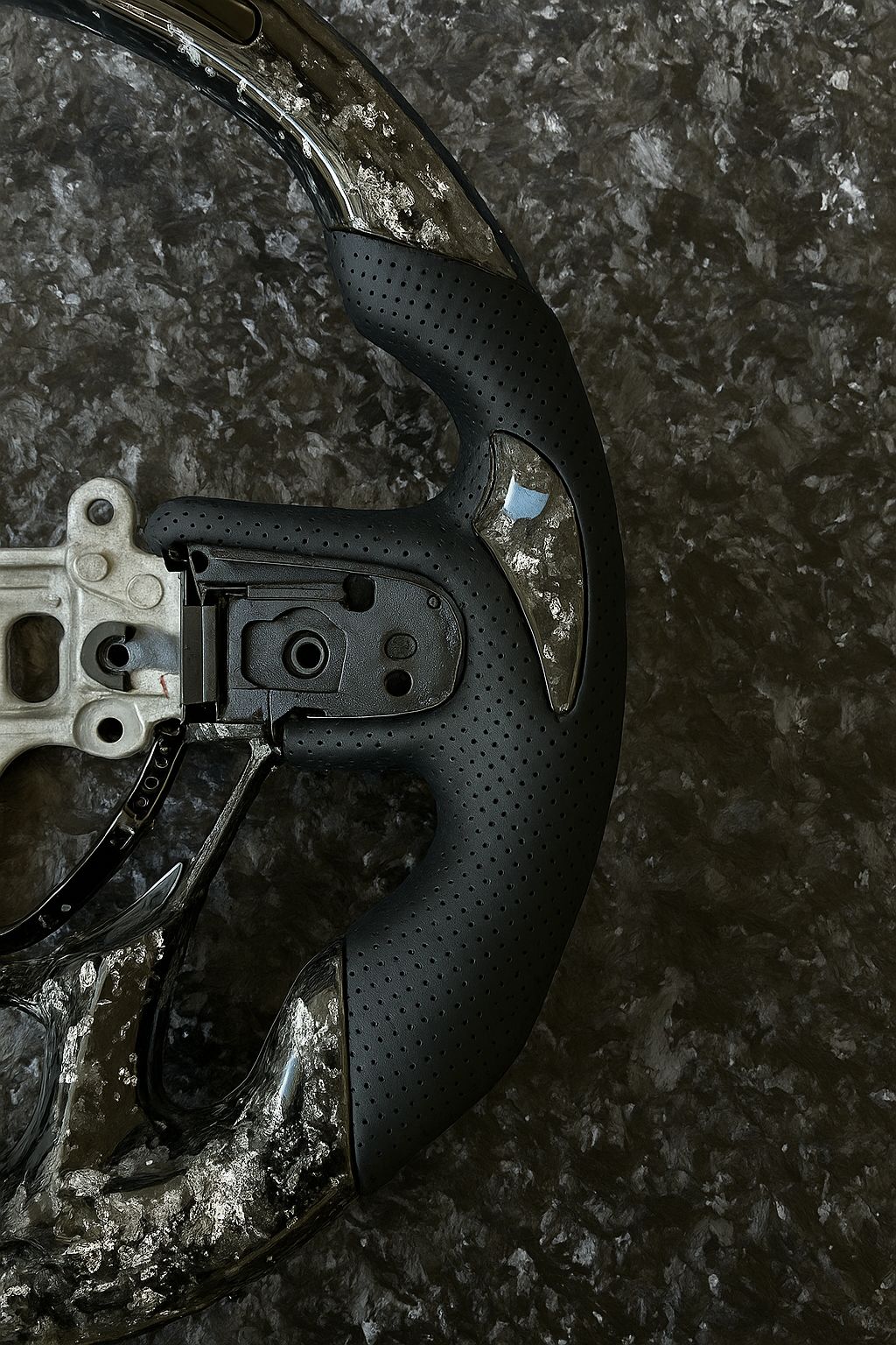Custom TRX Forged Carbon Steering Wheel | Midnight Frost