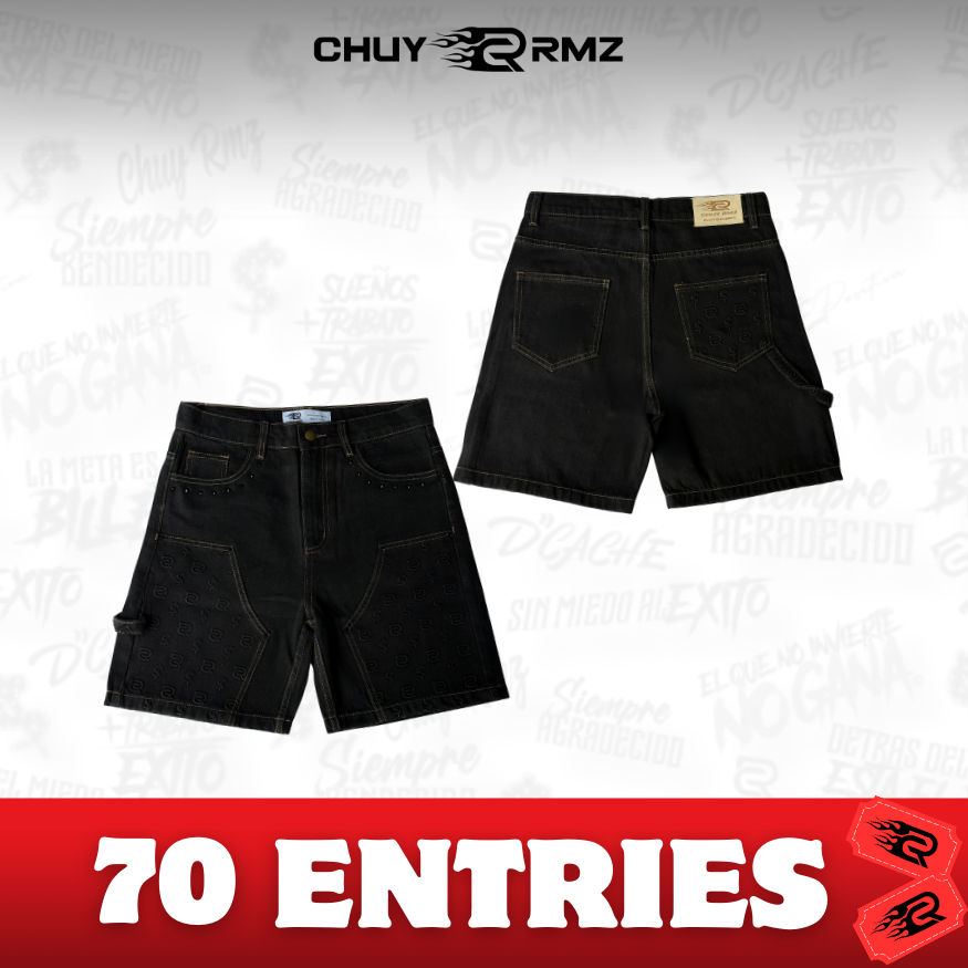 Black Denim Shorts