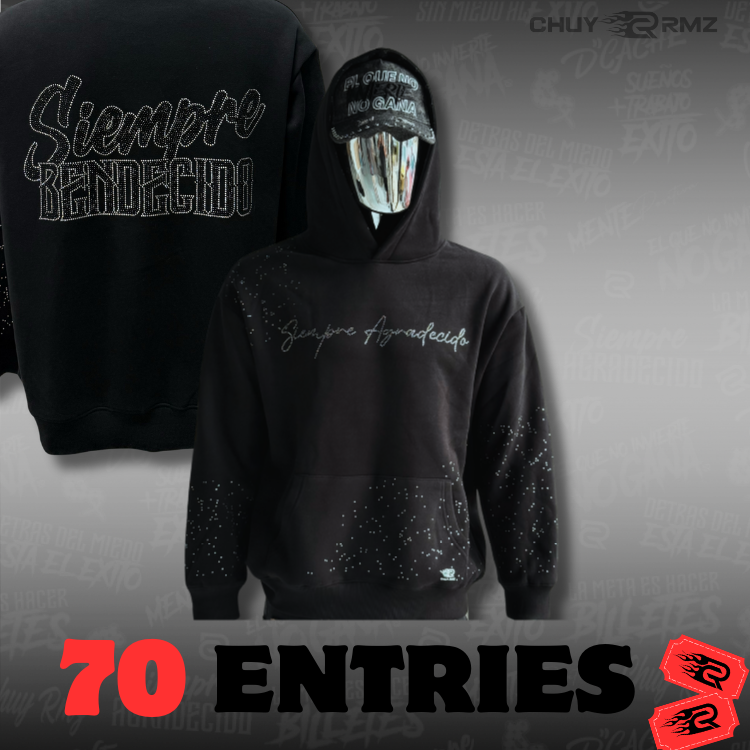 Siempre Agradecido – Rhinestone Hoodie